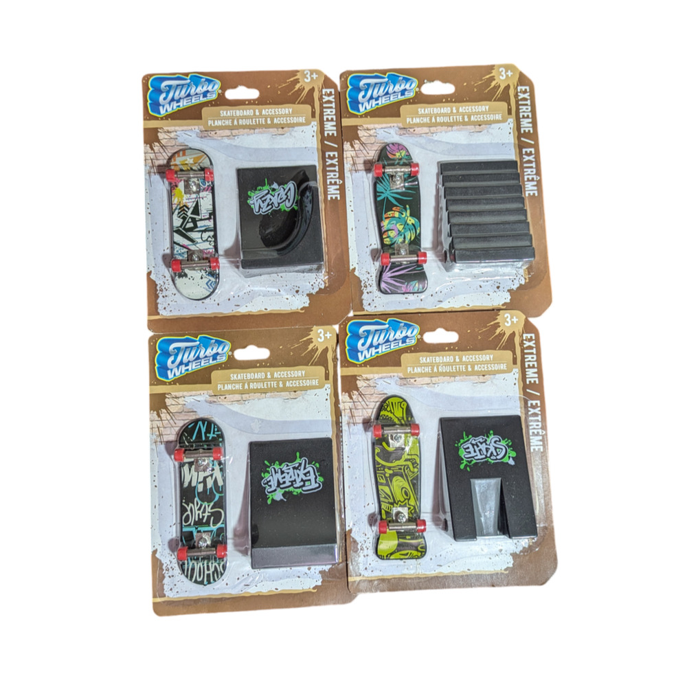 Turbo Wheels Extreme Skateboard & Accessory Set Of 4 Skateboard Toy Set NEW